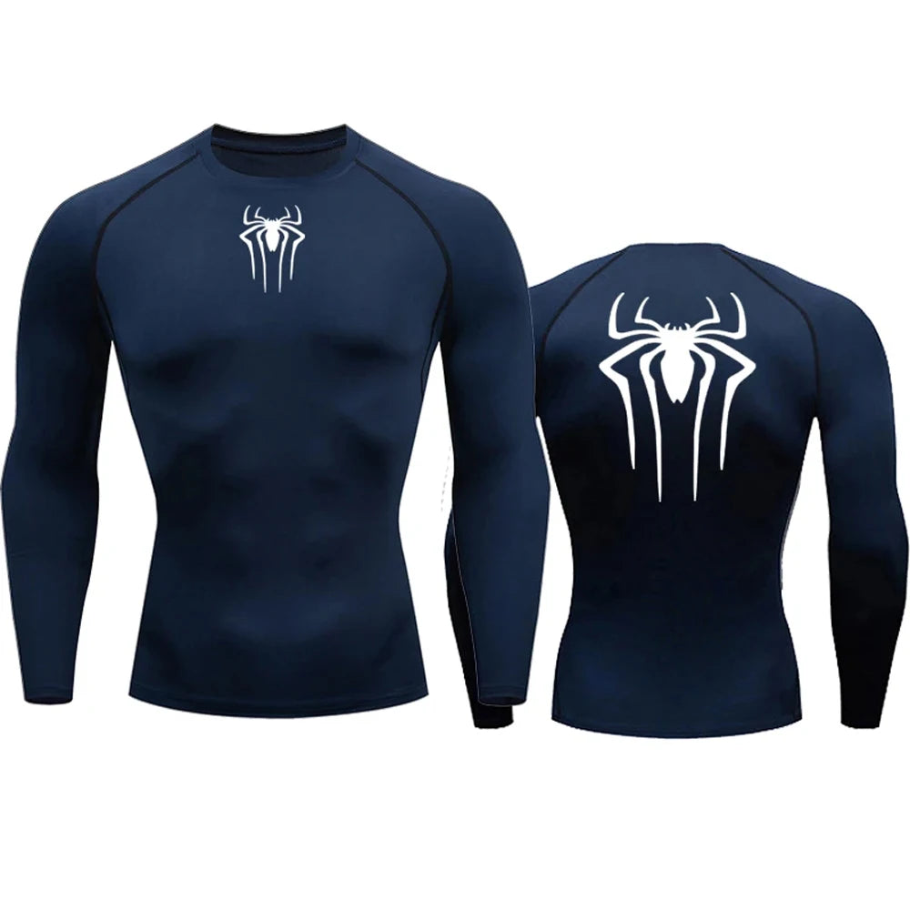 SpiderMan Long Sleeve Compression Shirt/Back Design