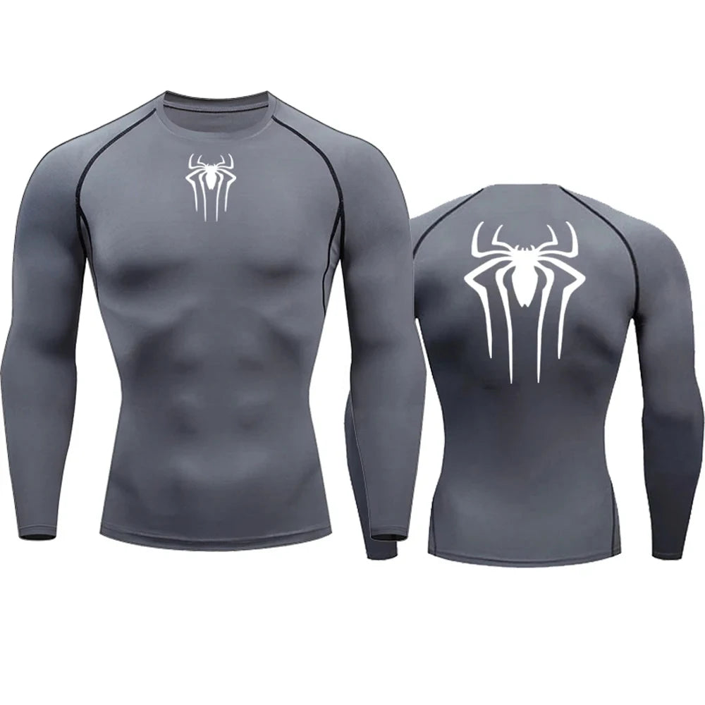 SpiderMan Long Sleeve Compression Shirt/Back Design