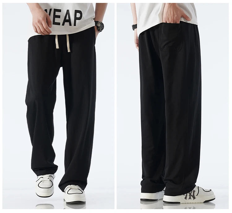Uncuffed Baggy Pants