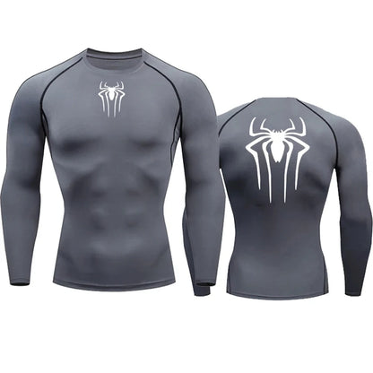 SpiderMan Long Sleeve Compression Shirt/Back Design