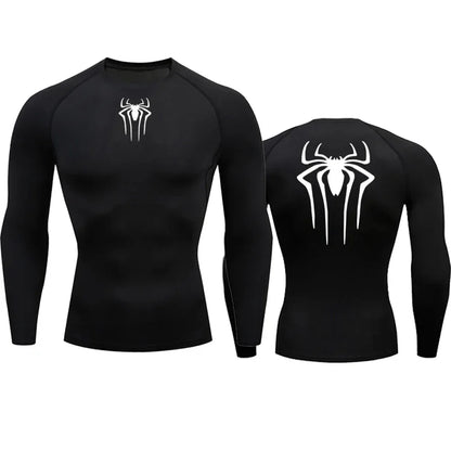 SpiderMan Long Sleeve Compression Shirt/Back Design