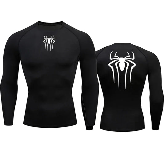 SpiderMan Long Sleeve Compression Shirt/Back Design